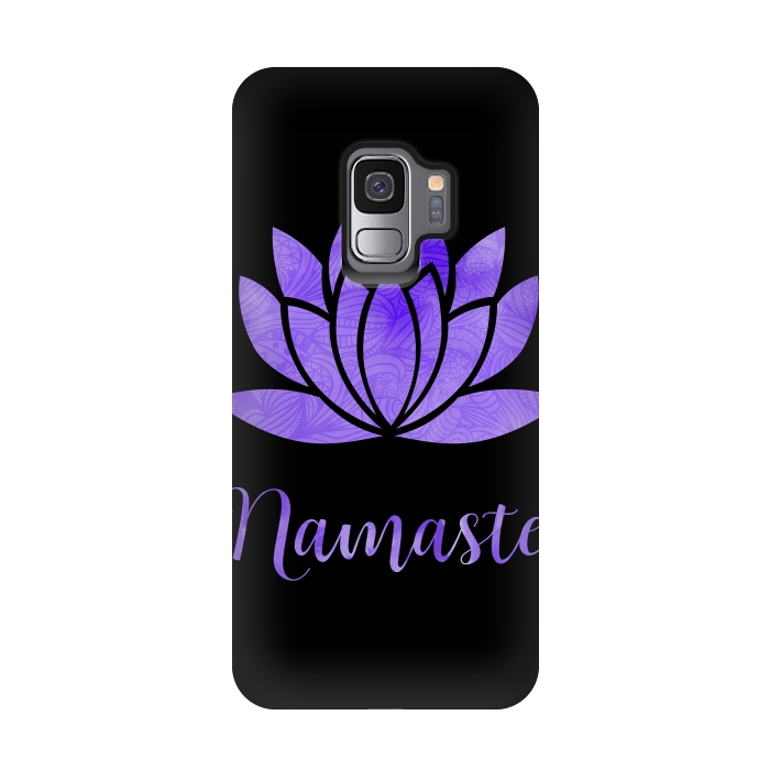 Galaxy S9 StrongFit Namaste Lotus Flower by Andrea Haase