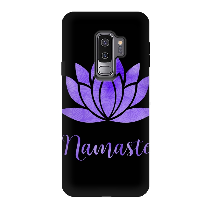 Galaxy S9 plus StrongFit Namaste Lotus Flower by Andrea Haase