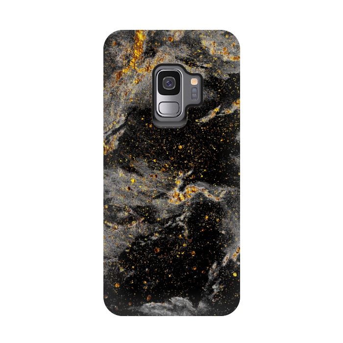 Galaxy S9 StrongFit Galaxy Black Gold by Gringoface Designs