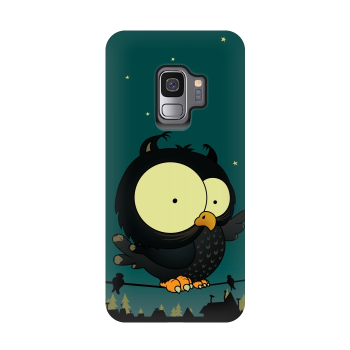 Galaxy S9 StrongFit Little Owl by Mangulica