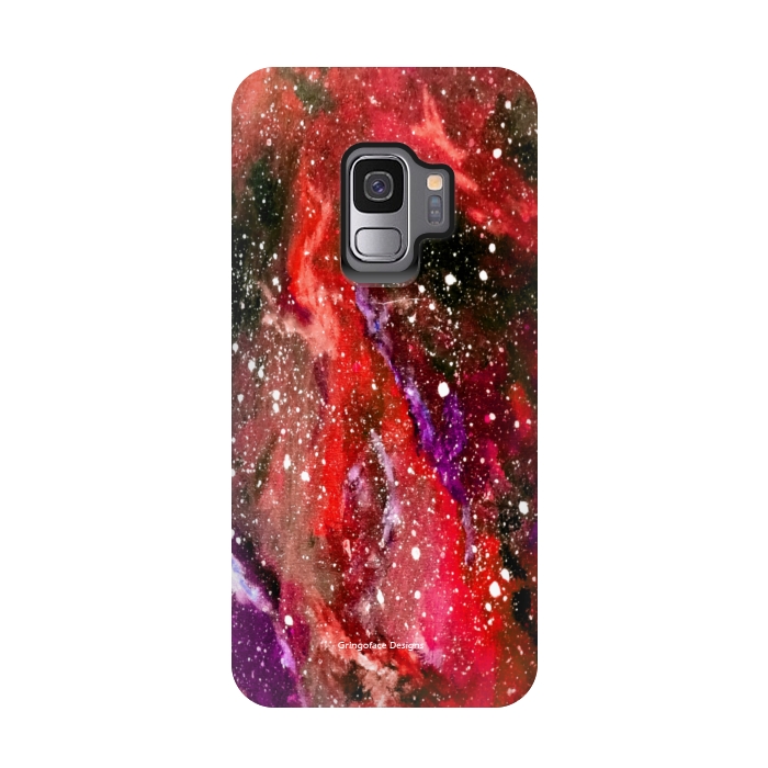 Galaxy S9 StrongFit Red Galaxy by Gringoface Designs