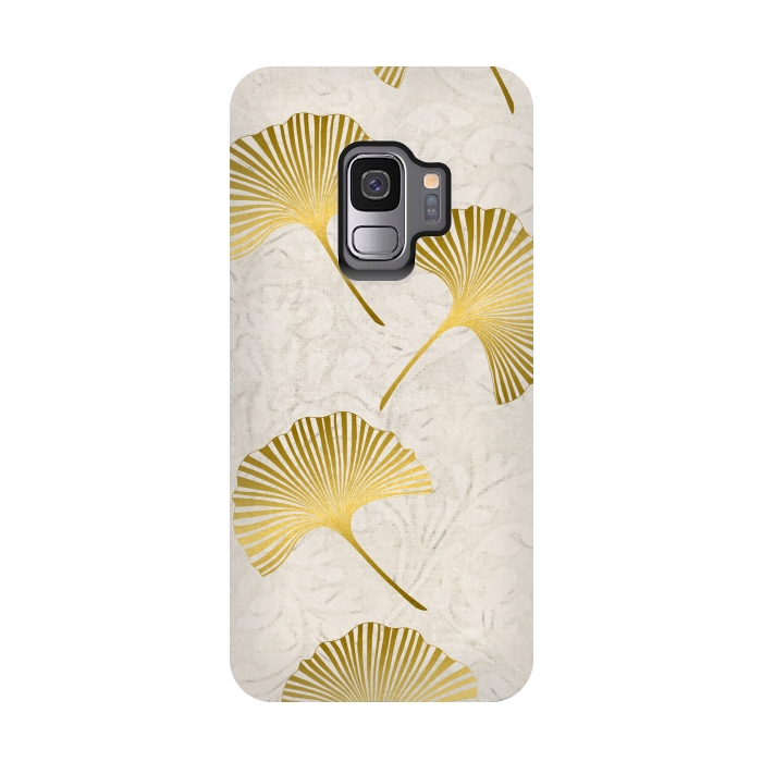 Galaxy S9 StrongFit Golden Gingko Leaves by Andrea Haase