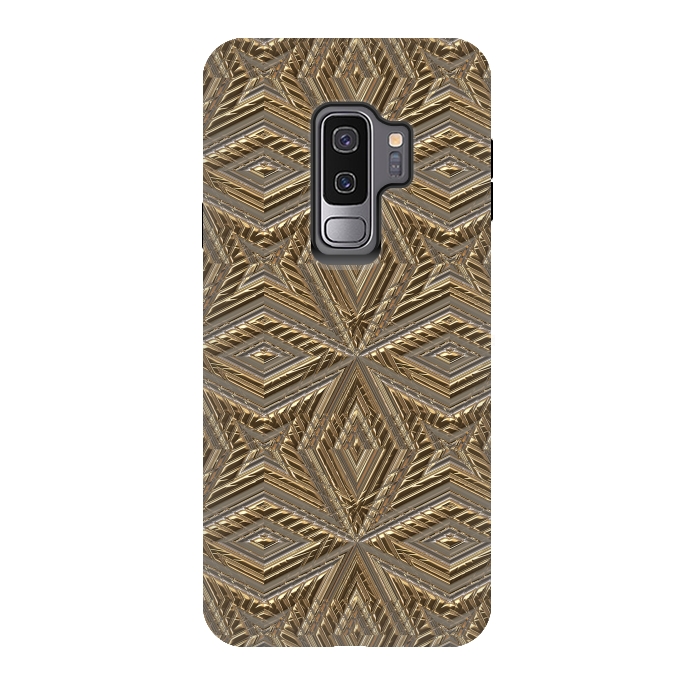 Galaxy S9 plus StrongFit Golden Embossed Ornaments by Andrea Haase