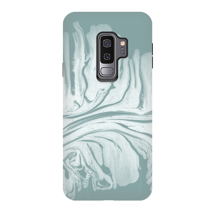 Galaxy S9 plus StrongFit Teal Liquid Paint by Andrea Haase