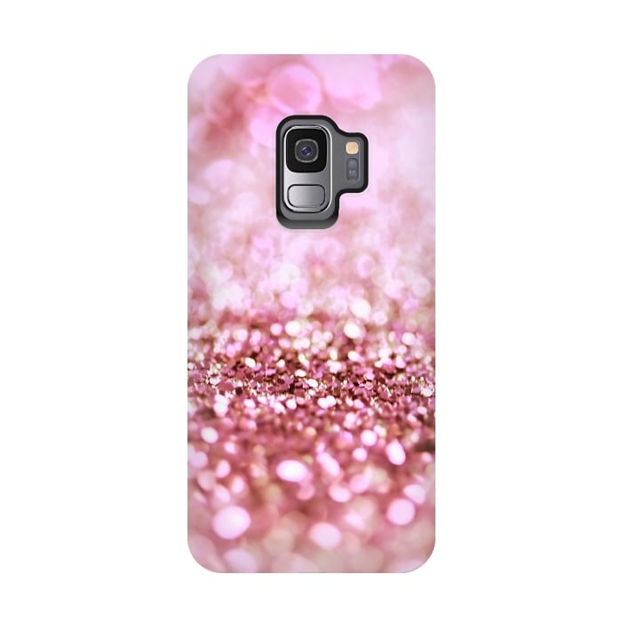 Galaxy S9 StrongFit  Rose Gold Girly Glitter by  Utart