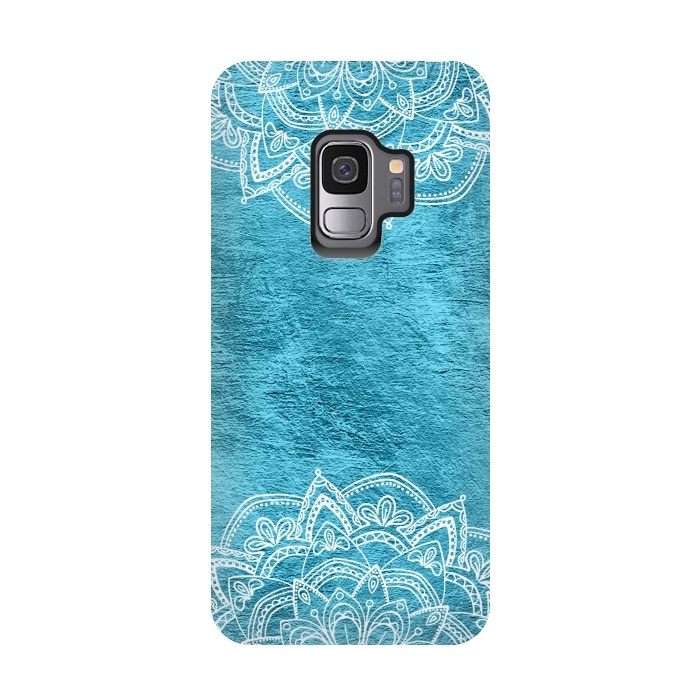 Galaxy S9 StrongFit Blue and White Mandala by  Utart
