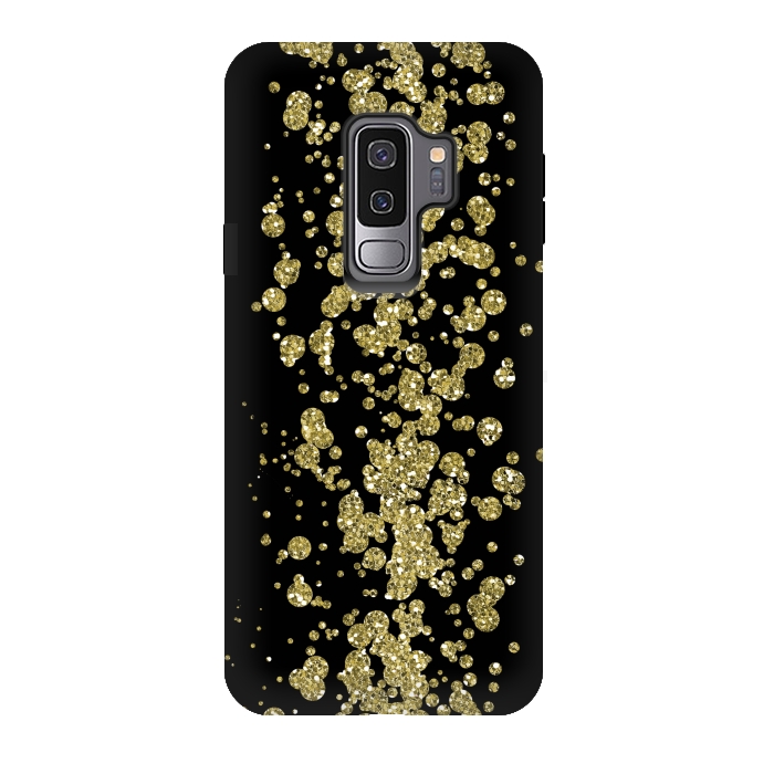 Galaxy S9 plus StrongFit Glamorous Golden Glitter by Andrea Haase