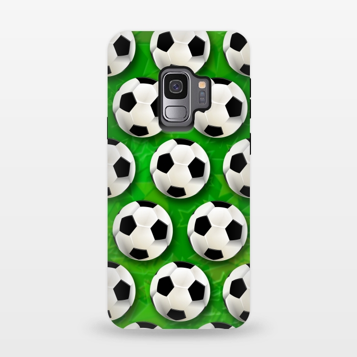 Galaxy S9 StrongFit Soccer Ball Football Pattern by BluedarkArt