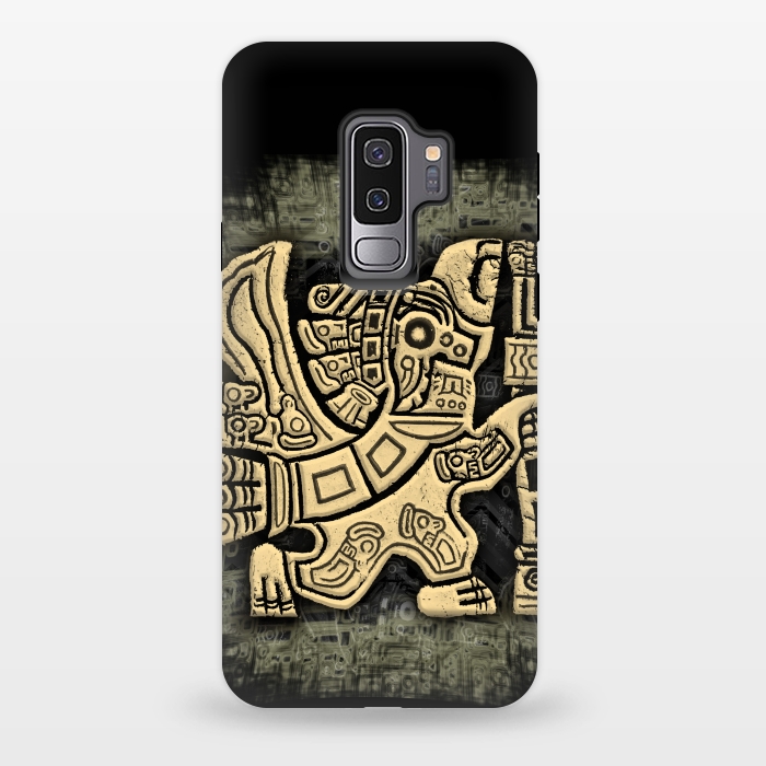 Galaxy S9 plus StrongFit Aztec Eagle Warrior by BluedarkArt