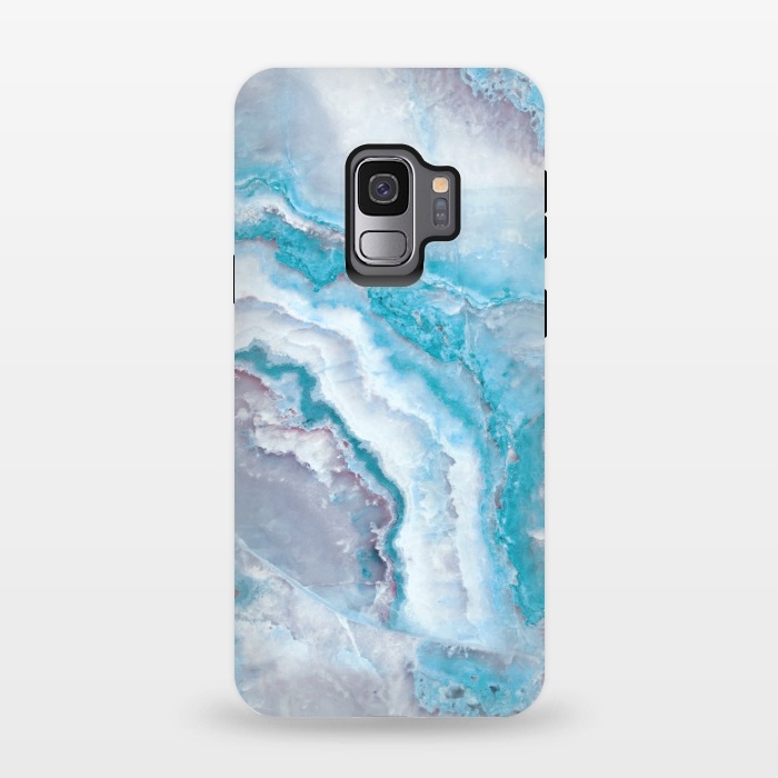 Galaxy S9 StrongFit Teal Veined Agate by  Utart