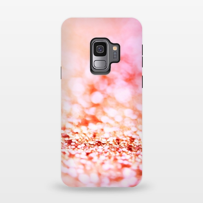 Galaxy S9 StrongFit Sunny pink faux glitter by  Utart