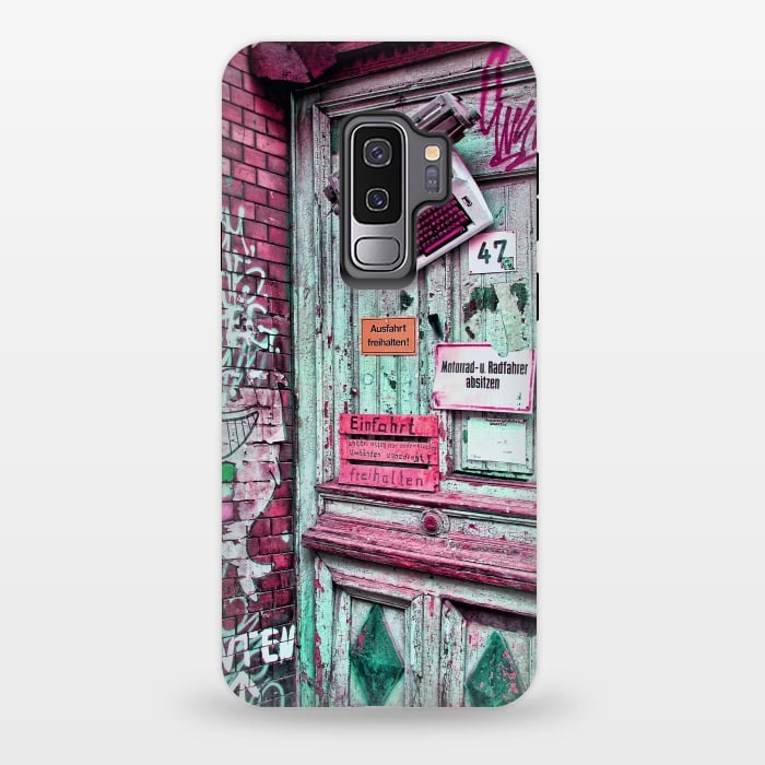 Galaxy S9 plus StrongFit Urban Grunge Door by Andrea Haase