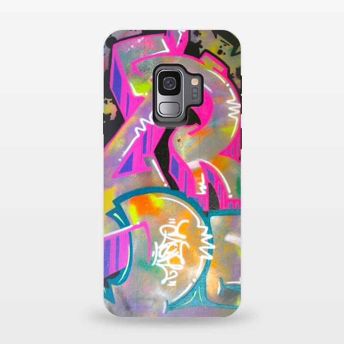 Galaxy S9 StrongFit Colorful Grafitti Tag by Andrea Haase
