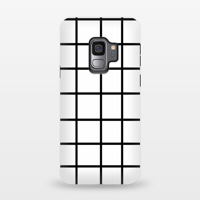 Galaxy S9 StrongFit Grid White & Black by ''CVogiatzi.