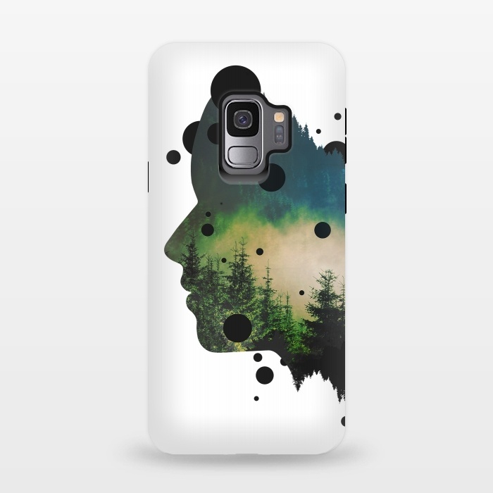 Galaxy S9 StrongFit Face Of The Forest by Sitchko