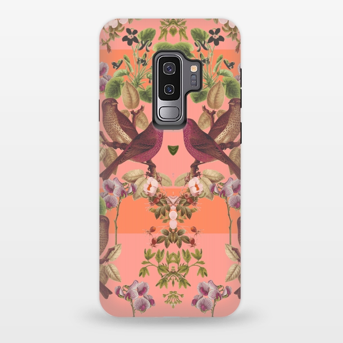 Galaxy S9 plus StrongFit Vintage Botanic (Pink) by Zala Farah
