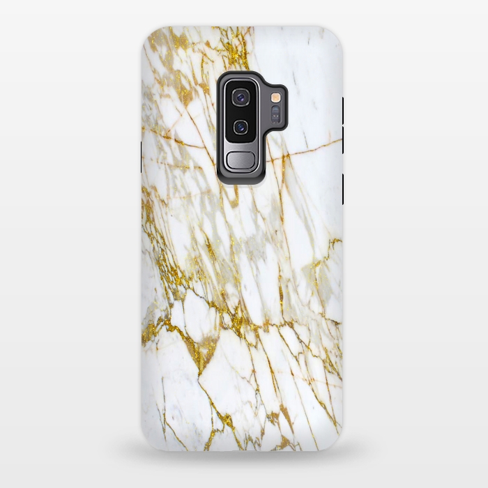Galaxy S9 plus StrongFit white gold marble by haroulita