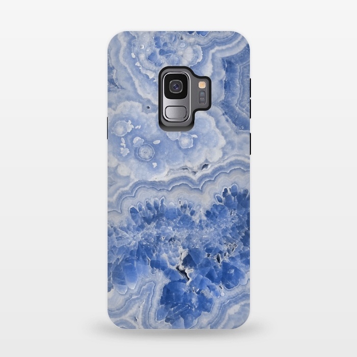 Galaxy S9 StrongFit Light Blue Chrystal Agate by  Utart