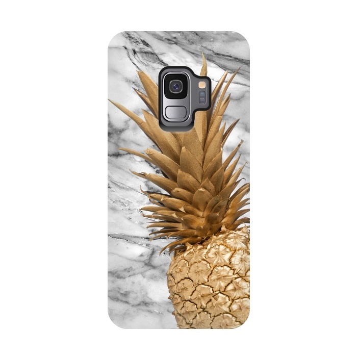 Galaxy S9 StrongFit Gold Pineapple on Marble by  Utart