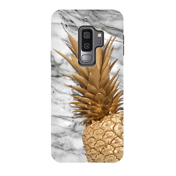 Galaxy S9 plus StrongFit Gold Pineapple on Marble by  Utart