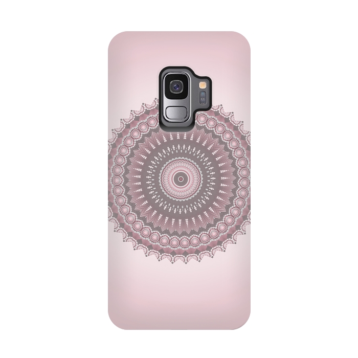 Galaxy S9 StrongFit Soft Pink Mandala Design by Andrea Haase