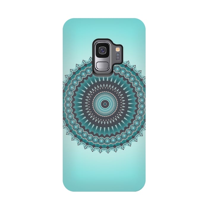 Galaxy S9 StrongFit Mandala Turquoise 2 by Andrea Haase
