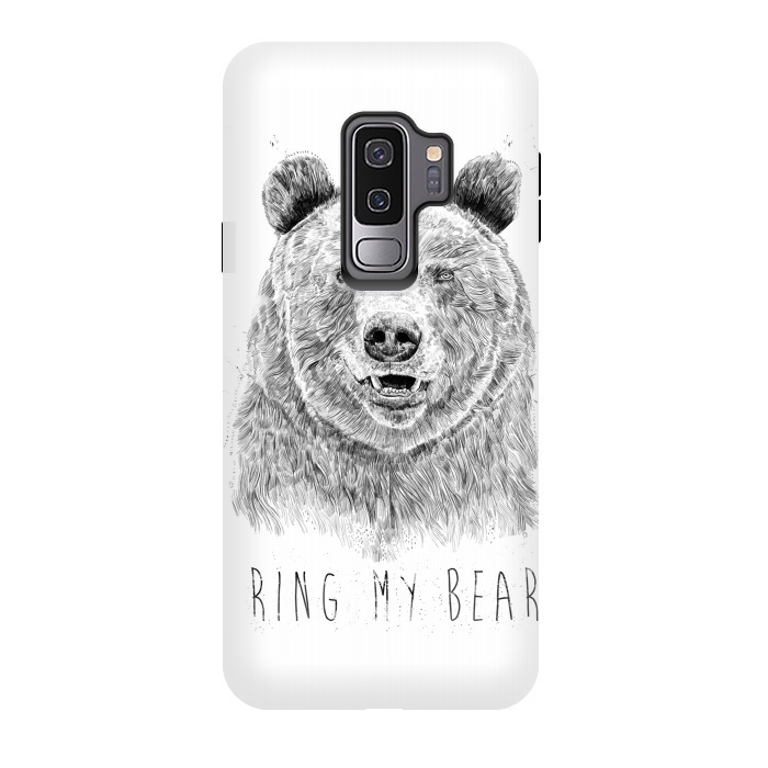 Galaxy S9 plus StrongFit Ring my bear (bw) by Balazs Solti