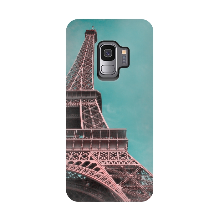 Galaxy S9 StrongFit Pink Paris Eiffeltower by Andrea Haase