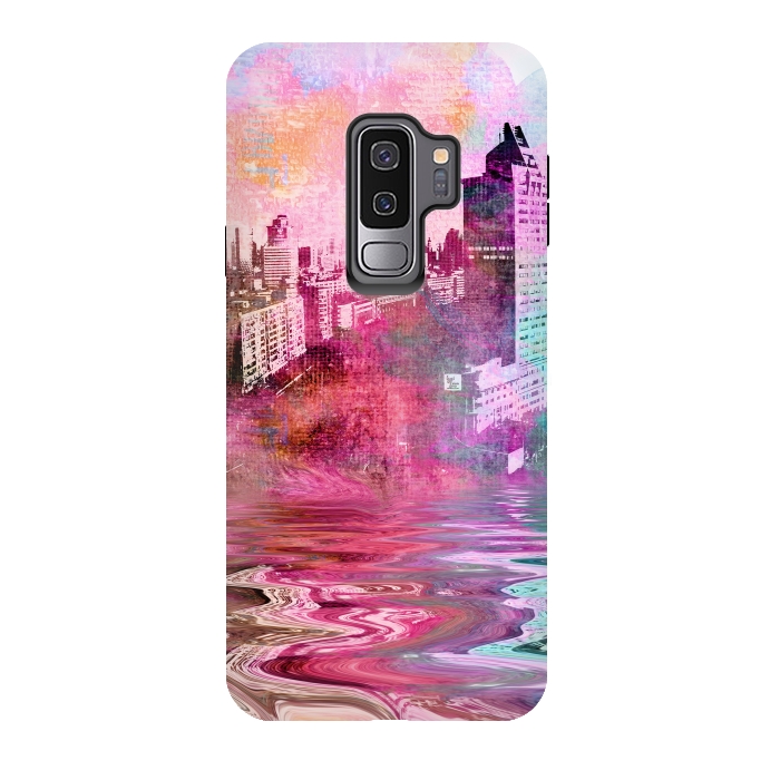 Galaxy S9 plus StrongFit Surreal City Urban Mixed Media Art by Andrea Haase