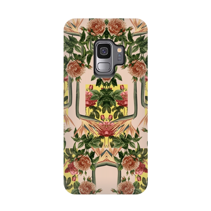 Galaxy S9 StrongFit Retro Jungle Rose by Zala Farah