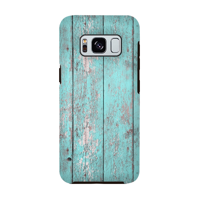 Galaxy S8 StrongFit Old Board Wall With Flaked Paint by Andrea Haase