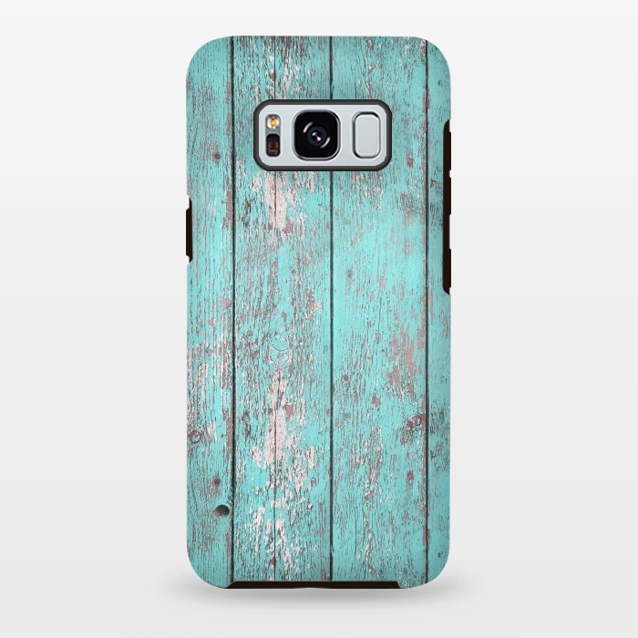 Galaxy S8 plus StrongFit Old Board Wall With Flaked Paint by Andrea Haase