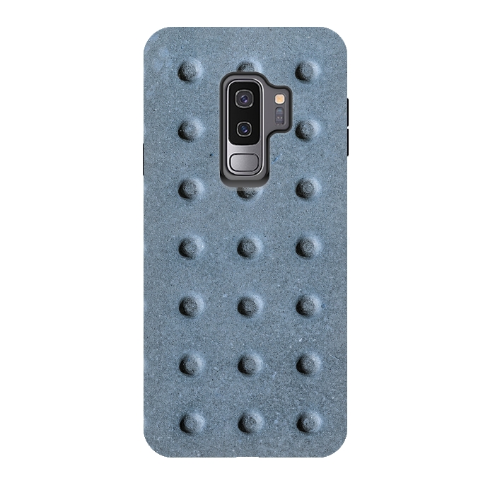 Galaxy S9 plus StrongFit Grey Grunge Nub Texture by Andrea Haase