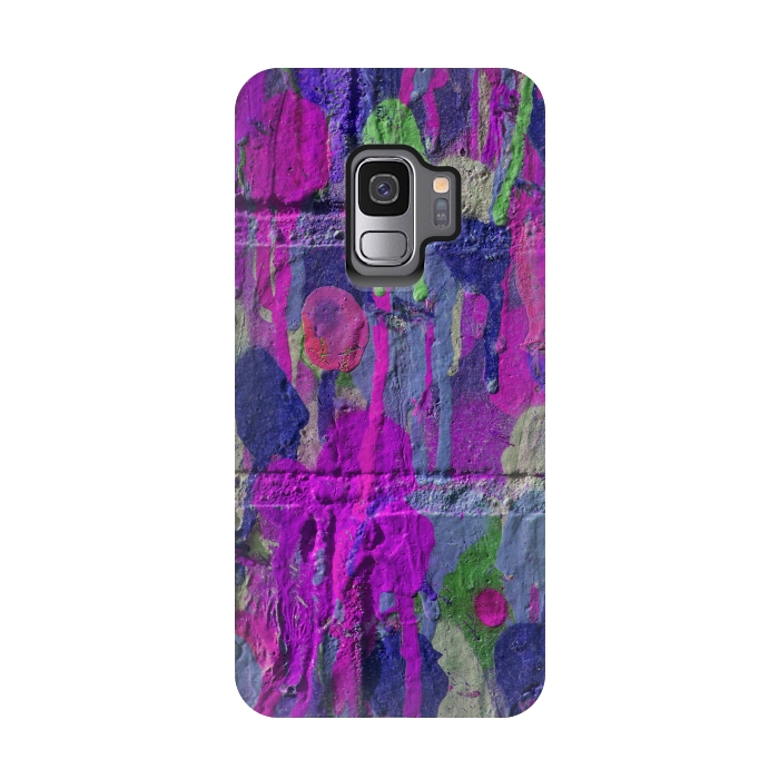 Galaxy S9 StrongFit Colorful Spray Paint Wall by Andrea Haase