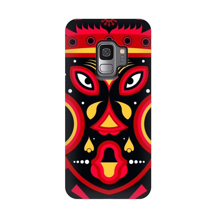 Galaxy S9 StrongFit ceremonial tribal mask by TMSarts