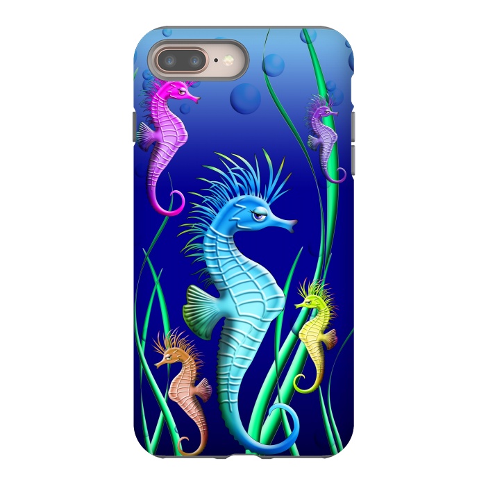 iPhone 7 plus StrongFit Seahorses Underwater Scenery by BluedarkArt