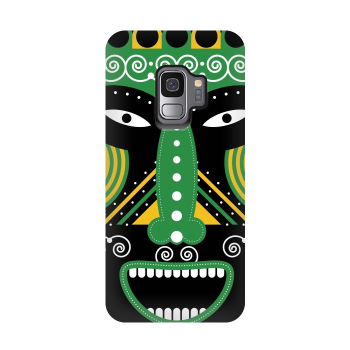 Galaxy S9 StrongFit ritual tribal mask by TMSarts