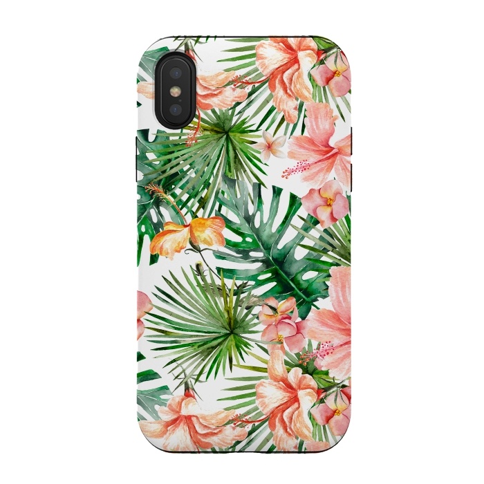 iPhone Xs / X StrongFit Tropical Flower Jungle by  Utart