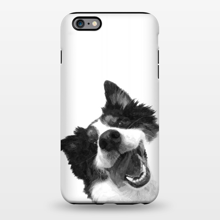 iPhone 6/6s plus StrongFit Black and White Happy Dog by Alemi