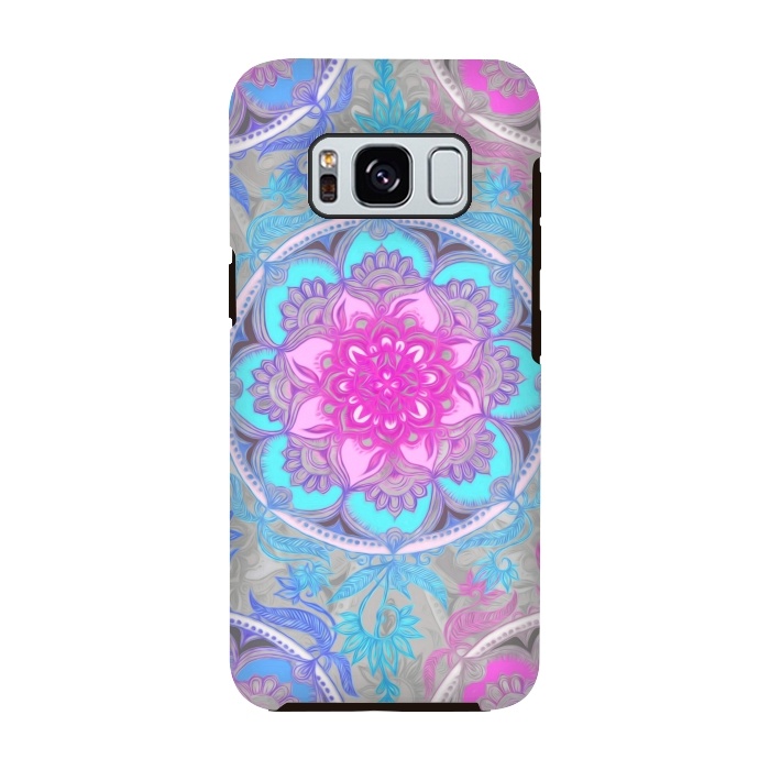 Galaxy S8 StrongFit Pink, Purple and Turquoise Super Boho Medallions by Micklyn Le Feuvre