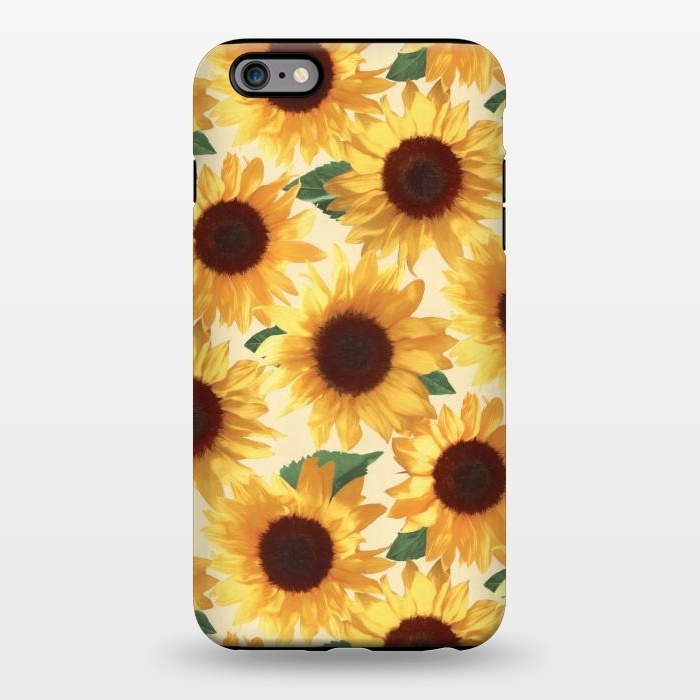 iPhone 6/6s plus StrongFit Happy Yellow Sunflowers by Micklyn Le Feuvre