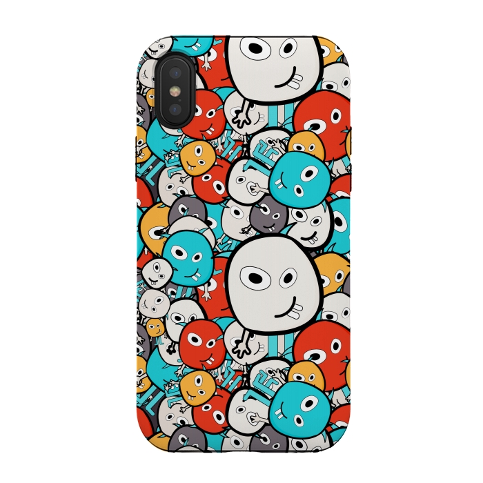 iPhone Xs / X StrongFit colorful monsters by TMSarts