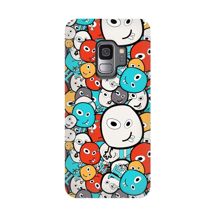 Galaxy S9 StrongFit colorful monsters by TMSarts