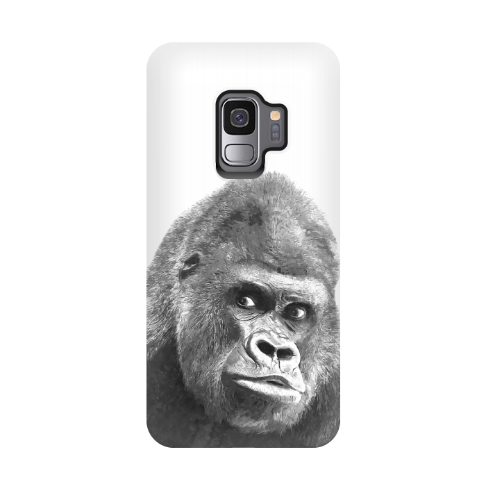Galaxy S9 StrongFit Black and White Gorilla by Alemi