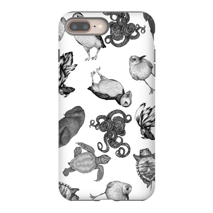 iPhone 7 plus StrongFit Cute Sea Animals Party by ECMazur 