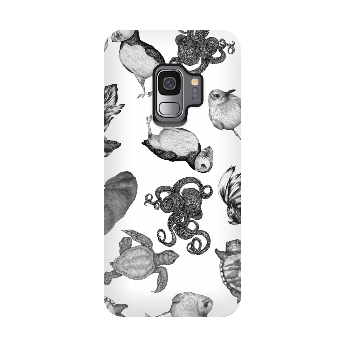 Galaxy S9 StrongFit Cute Sea Animals Party by ECMazur 