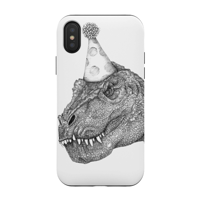 iPhone Xs / X StrongFit Party Dinosaur by ECMazur 