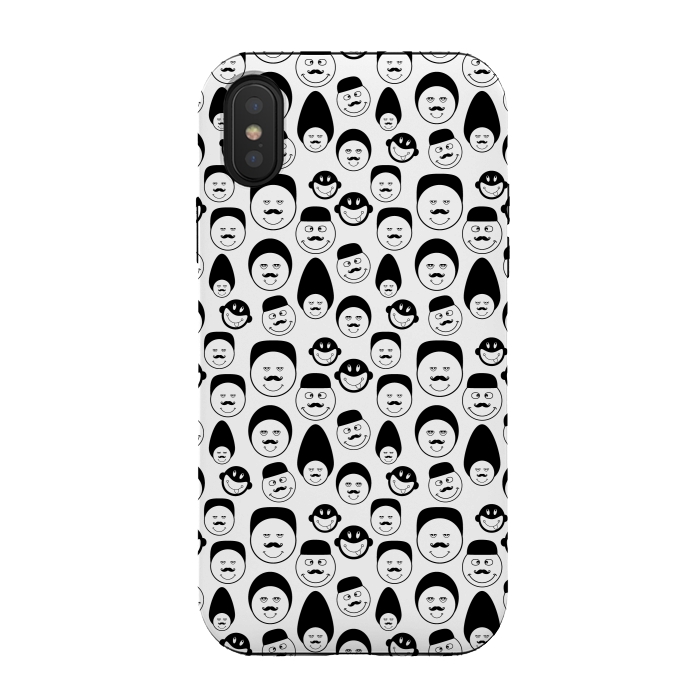 iPhone Xs / X StrongFit doodle faces by TMSarts