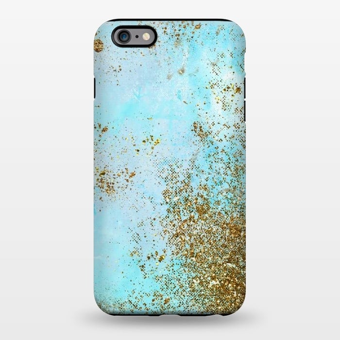 iPhone 6/6s plus StrongFit Gold and Teal Mermaid Glitter Foam by  Utart