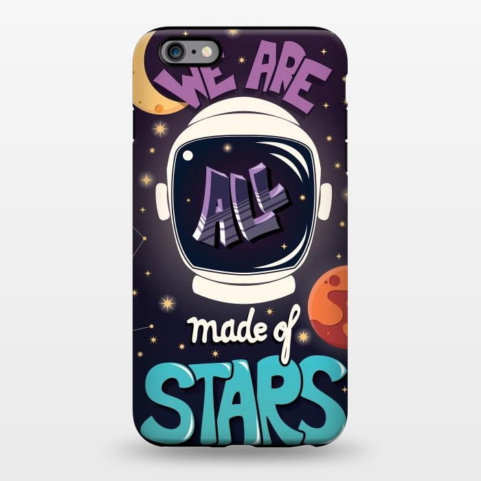 iPhone 6/6s plus StrongFit We are all made of stars, typography modern poster design with astronaut helmet and night sky by Jelena Obradovic